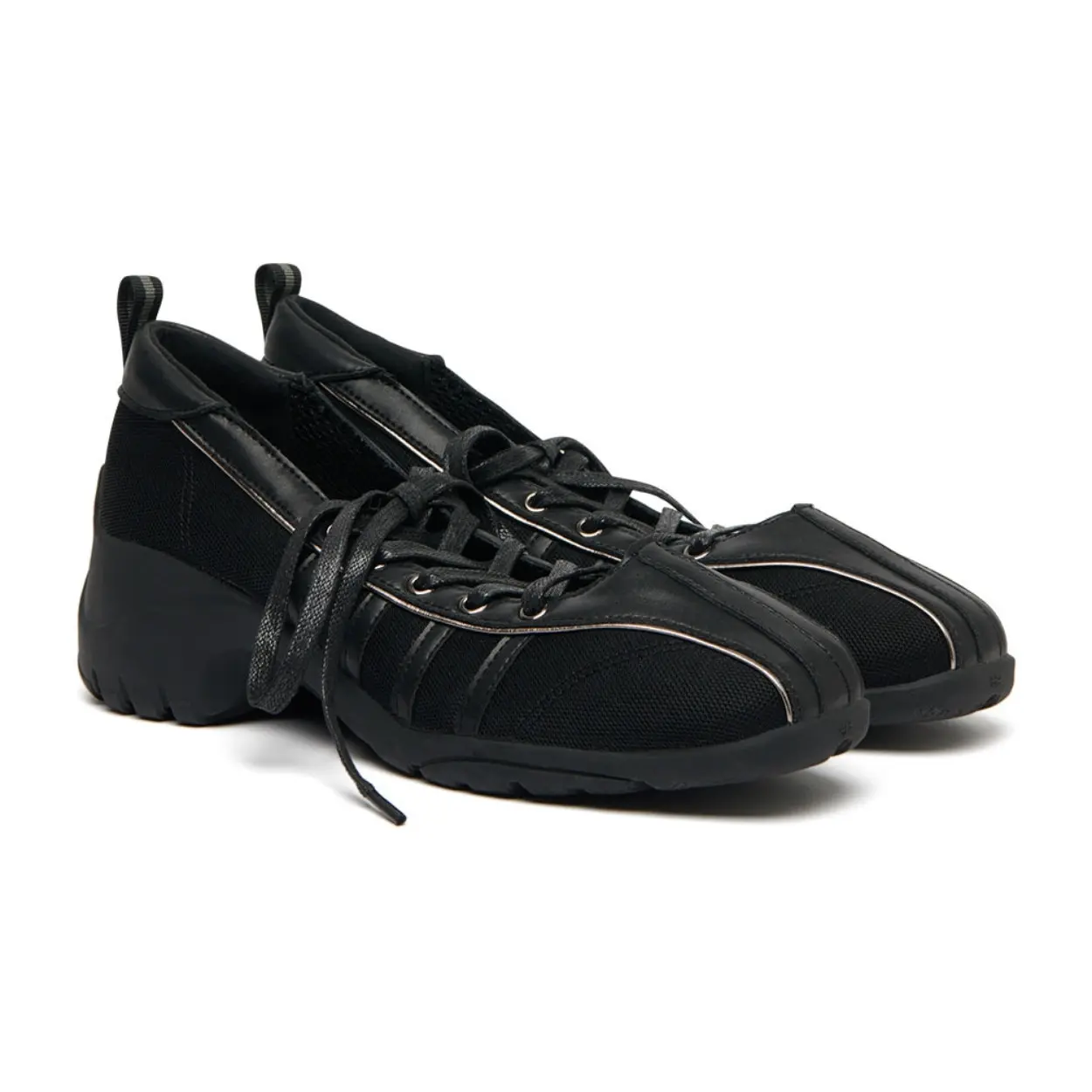 韓國 Rockfish Weatherwear BLISS HEEL LACEUP SNEAKERS 跟型綁帶休閒鞋/ 黑色 BLACK/ 預購 24.5 cm