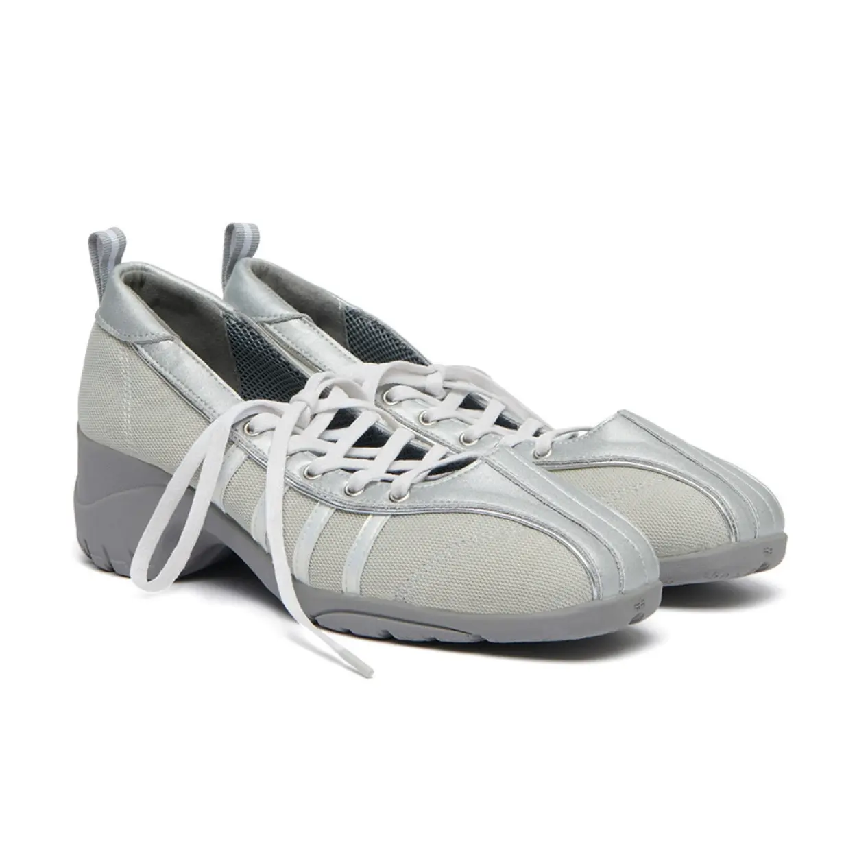 韓國 Rockfish Weatherwear BLISS HEEL LACEUP SNEAKERS 跟型綁帶休閒鞋/ 銀色 SILVER/ 預購 23.5 cm