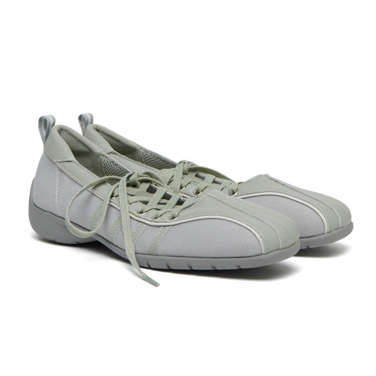 韓國 Rockfish Weatherwear BLISS LACEUP SNEAKERS 異材質綁帶休閒鞋/ 鼠尾草綠 SAGE GREEN/ 預購 23 cm