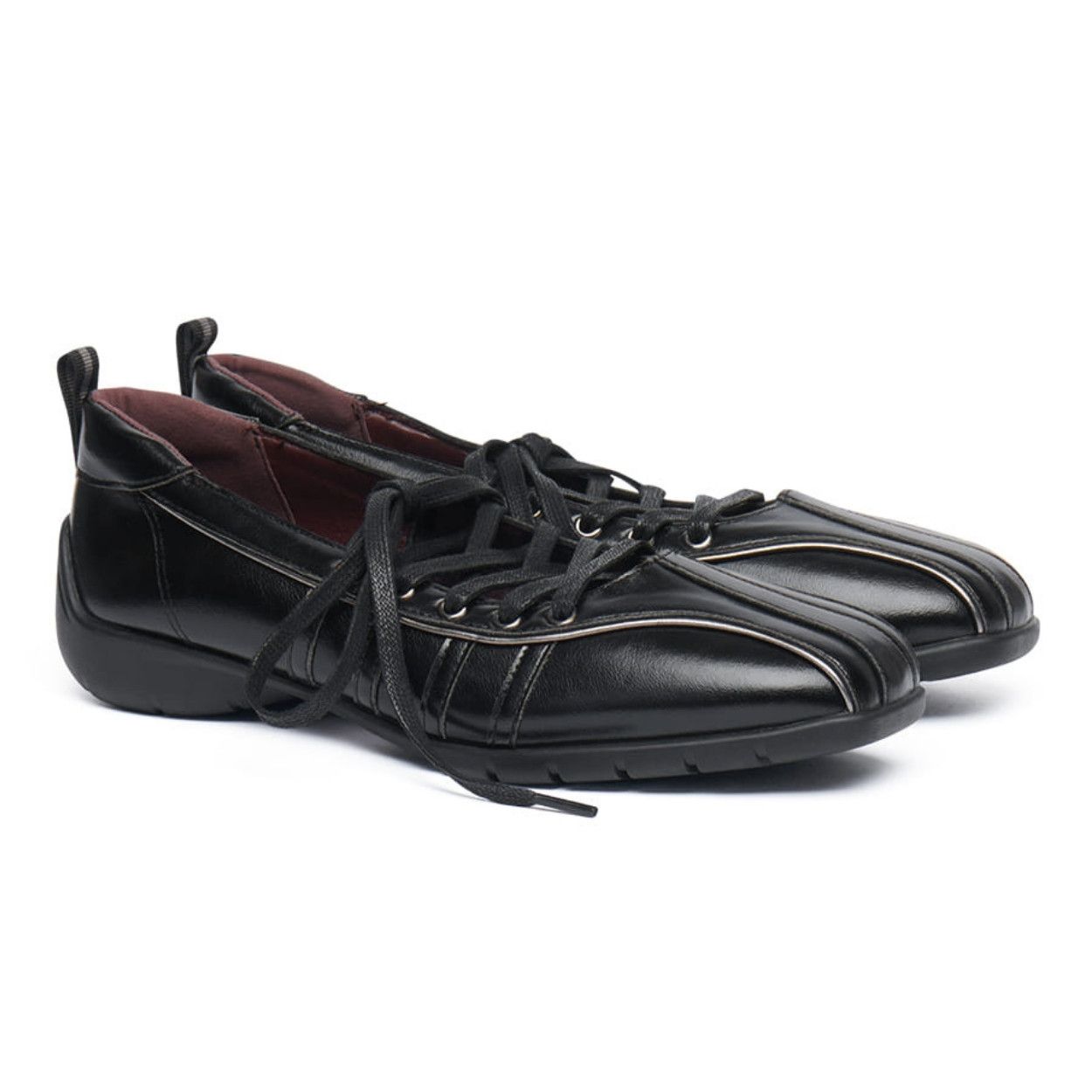 韓國 Rockfish Weatherwear BLISS LACEUP SNEAKERS V2 裂紋光澤綁帶休閒鞋/ 黑色 BLACK/ 預購 23.5 cm