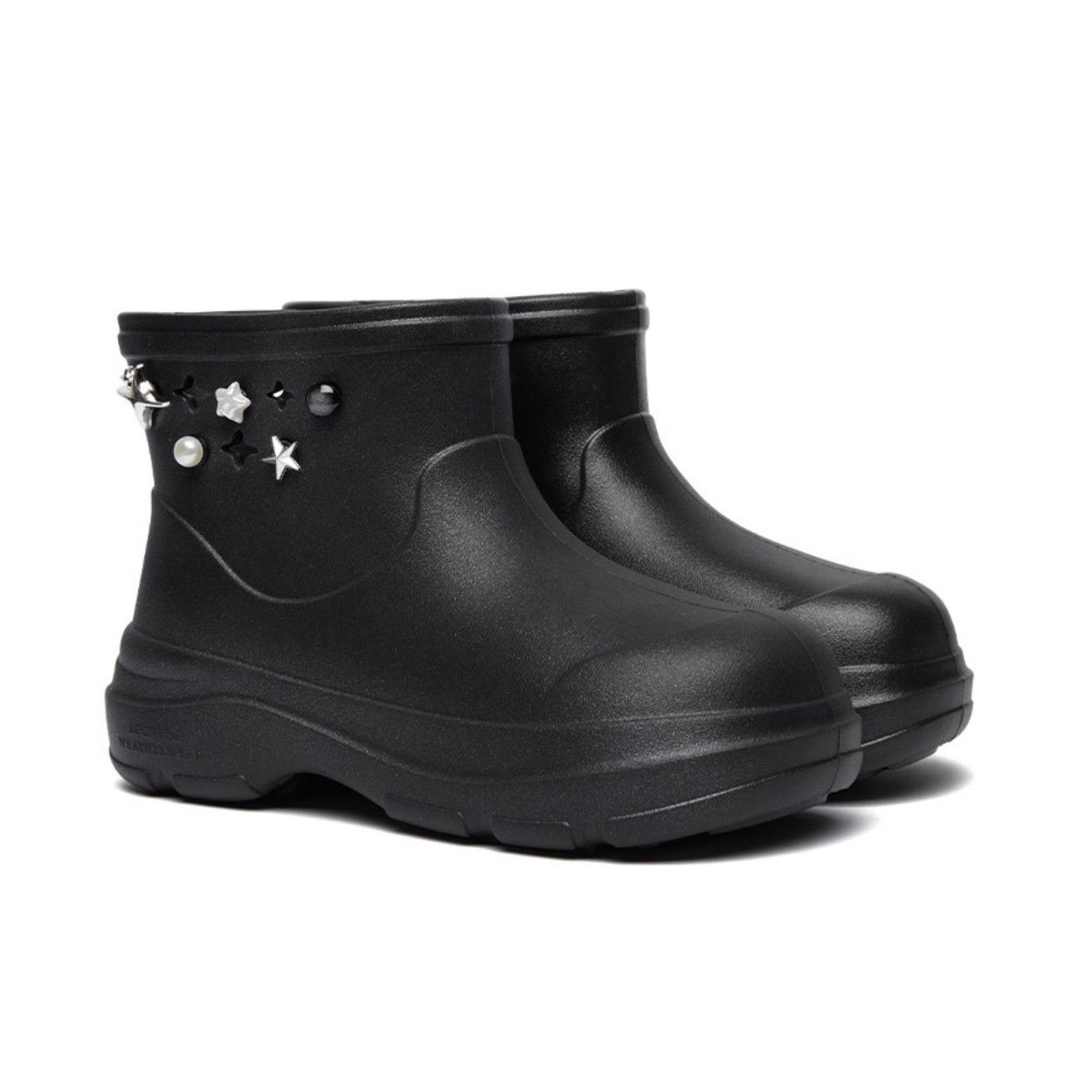韓國 Rockfish Weatherwear clor HAYDEN BOOTS 輕量防水短筒靴/ 黑色亮片 BLACK GLITTER/ 預購 25-25.5 cm