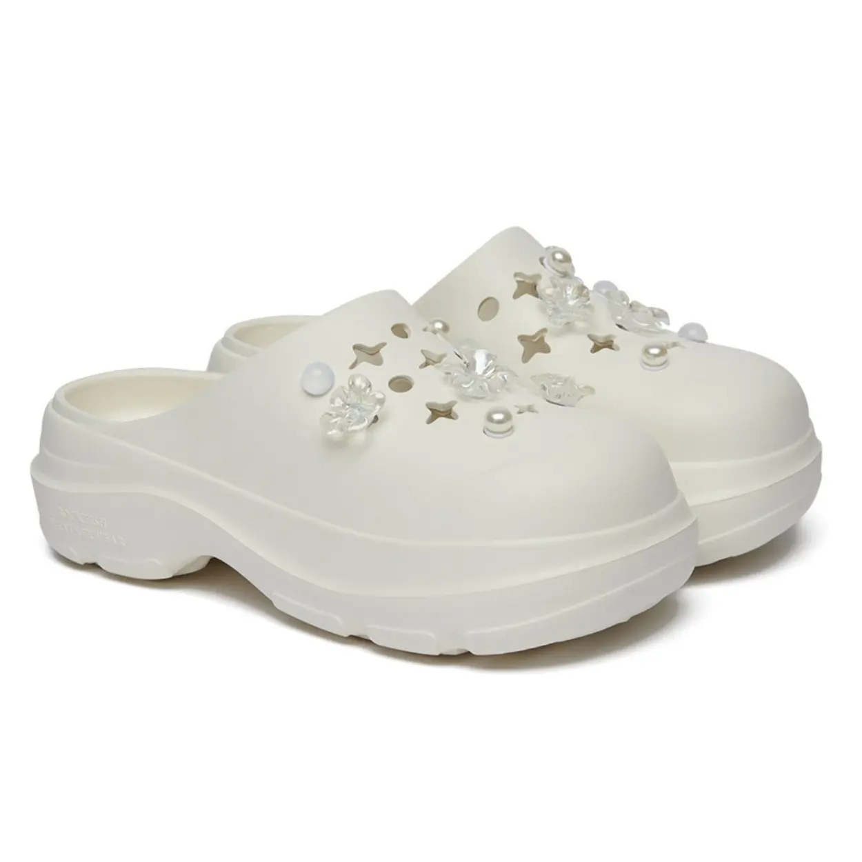 韓國 Rockfish Weatherwear clor HAYDEN CLOG 輕量防水洞洞鞋/ 奶油白 CREAM/ 預購 25-25.5 cm