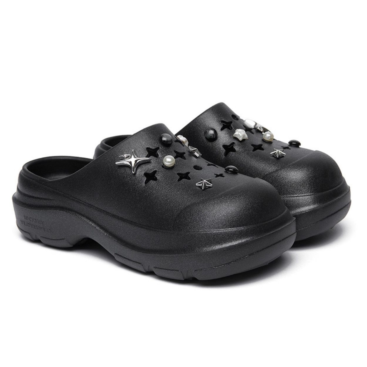 韓國 Rockfish Weatherwear clor HAYDEN CLOG 輕量防水洞洞鞋/ 黑色亮片 BLACK GLITTER/ 預購 23-23.5 cm
