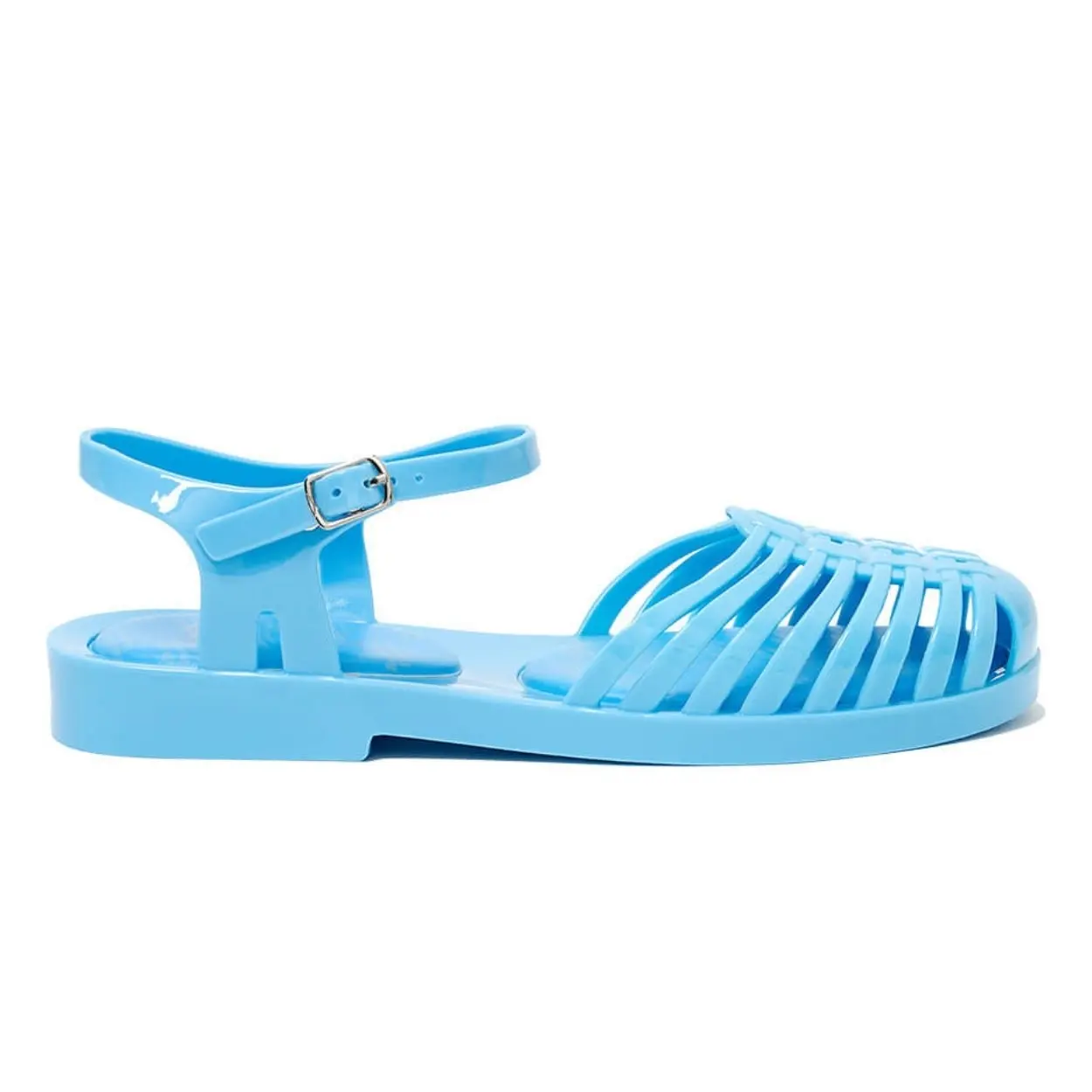 韓國 Rockfish Weatherwear GLAIR STRAPPY SANDALS(SOLID) 魚骨細帶果凍涼鞋/ 藍色 BLUE/ 預購 24.5-25 cm