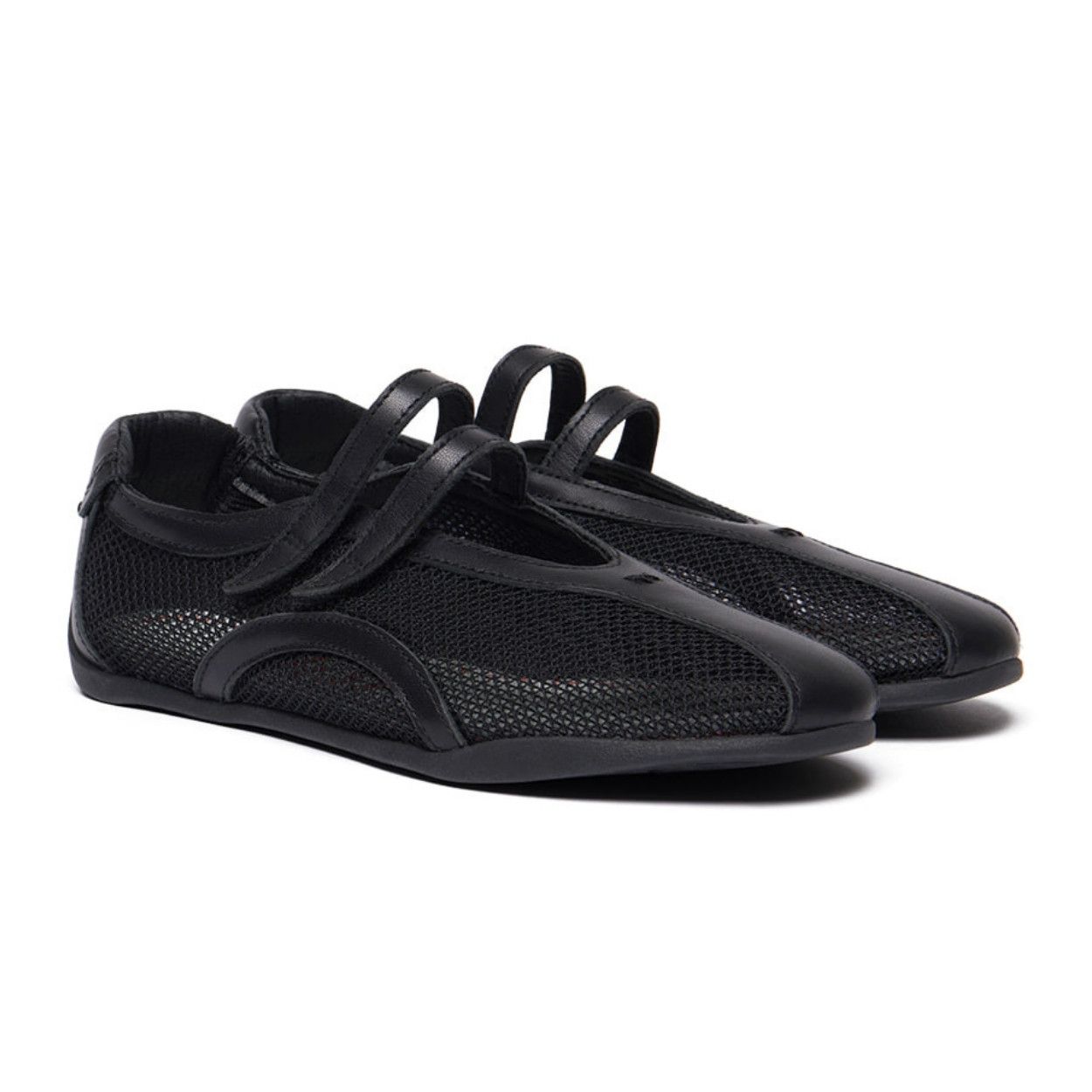 韓國 Rockfish Weatherwear TWIN MESH SNEAKERS 網布拼接休閒鞋/ 黑色 BLACK/ 預購 23 cm