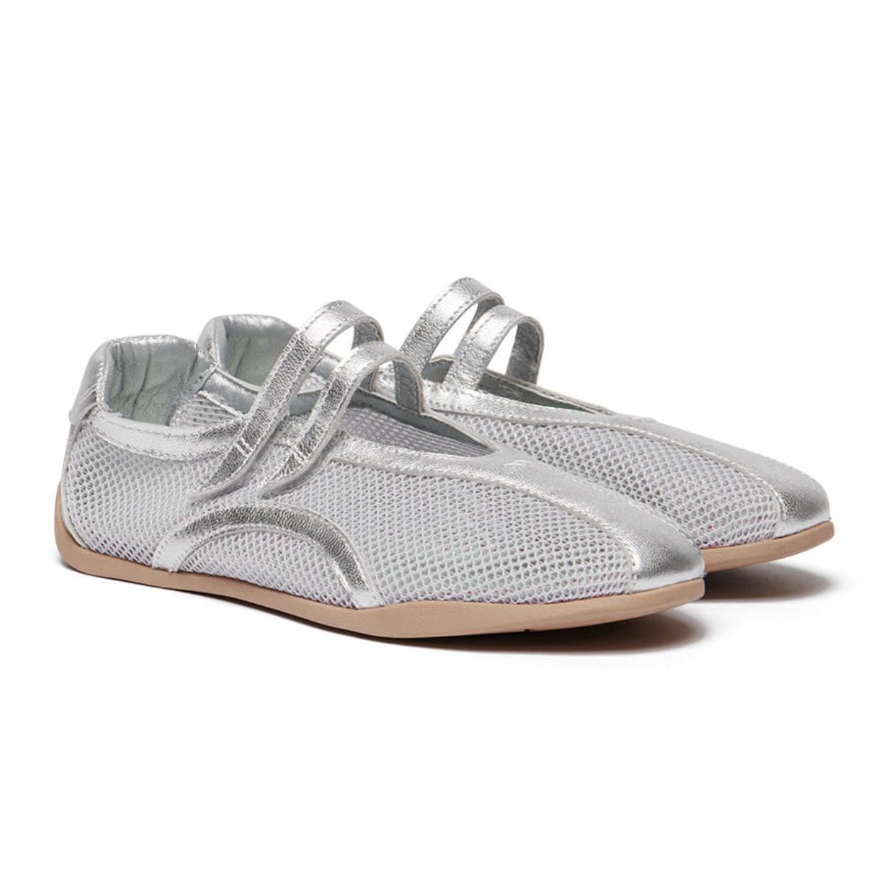 韓國 Rockfish Weatherwear TWIN MESH SNEAKERS 網布拼接休閒鞋/ 銀色 SILVER/ 預購 25.5 cm