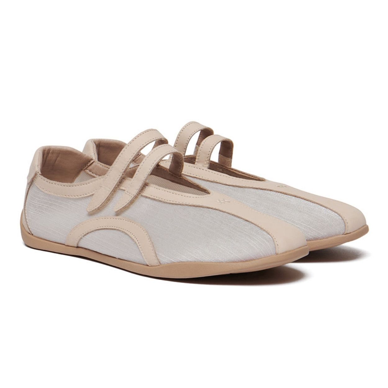 韓國 Rockfish Weatherwear TWIN SHEER MESH SNEAKERS 透膚網布休閒鞋/ 粉米色 PINK BEIGE/ 預購 25.5 cm