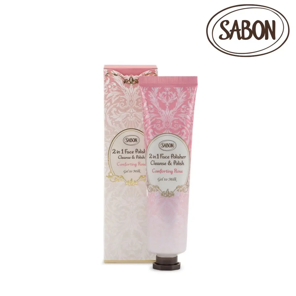 SABON二合一臉部磨砂膏/ 珍萃玫瑰/ 60ml/ 條裝