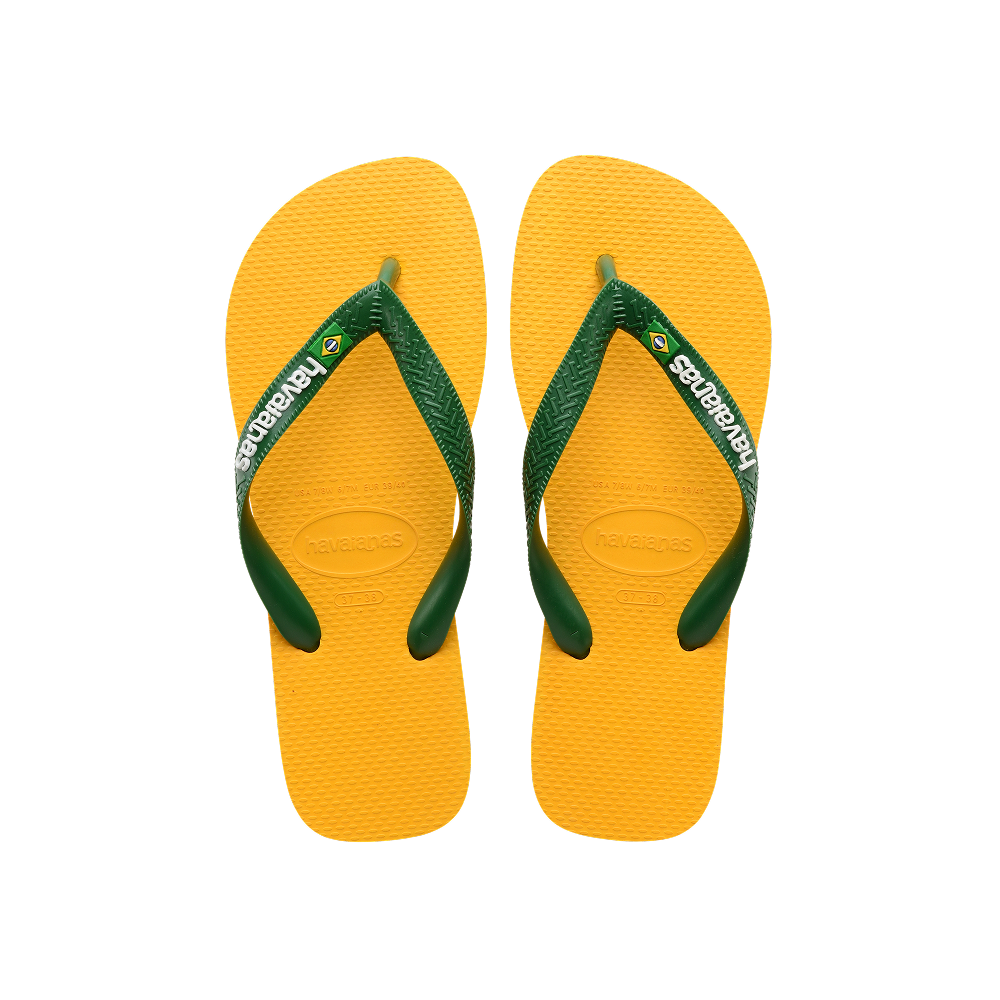 【havaianas 哈瓦仕】拖鞋 Brasil Logo (4110850-1740U)/ 黃色/ 35/36