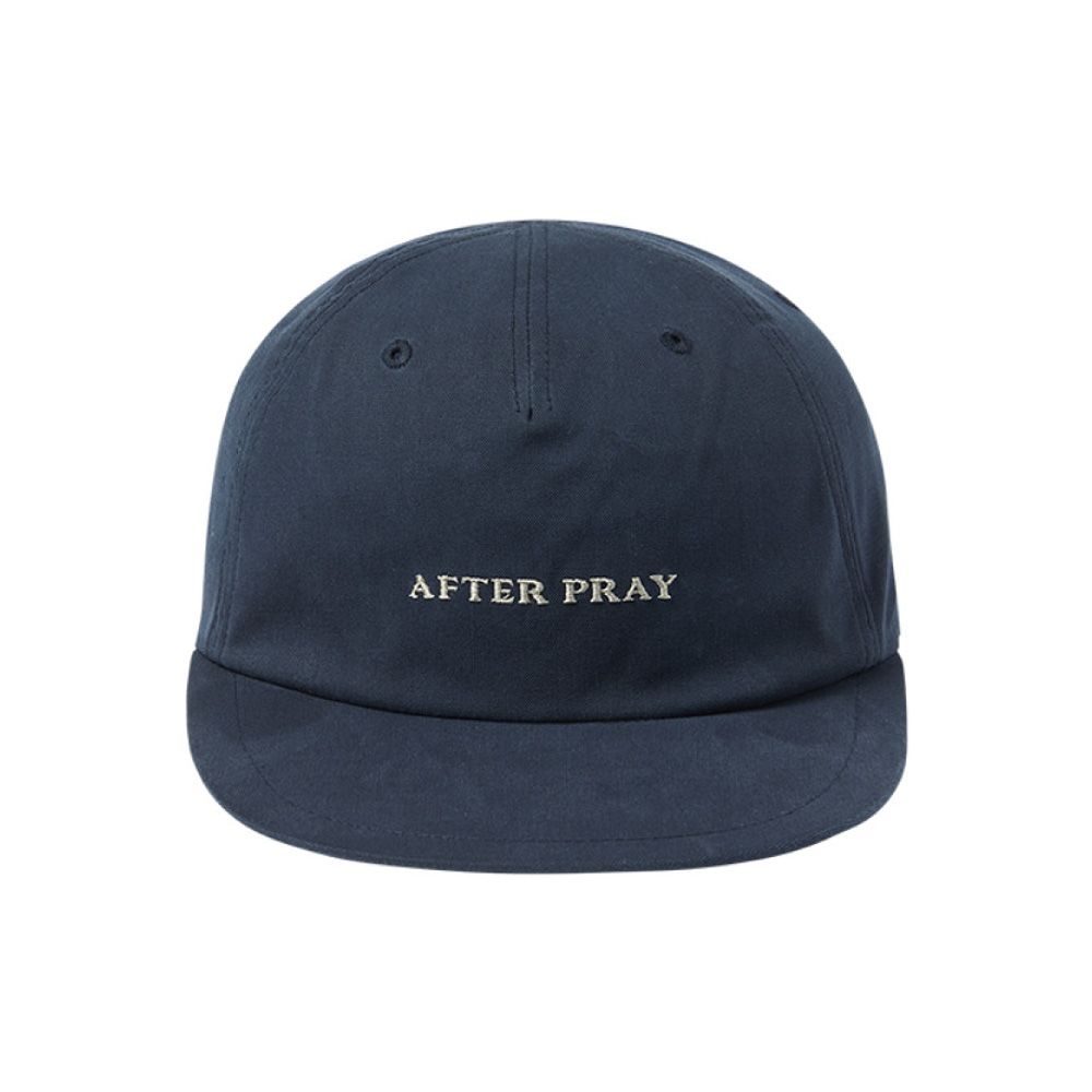 韓國 AFTER PRAY Signature Visor 結構感刺繡遮陽棒球帽 海軍藍