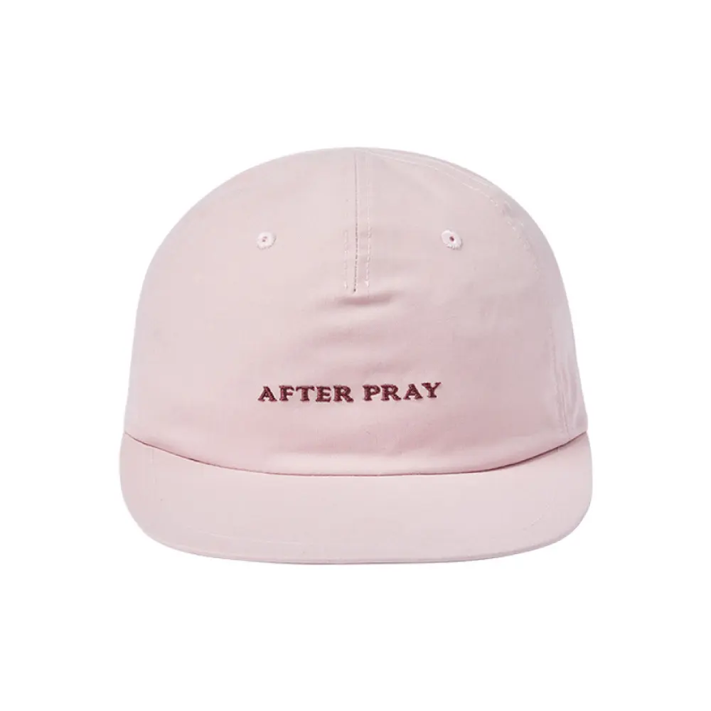 韓國 AFTER PRAY Signature Visor 結構感刺繡遮陽棒球帽 粉色