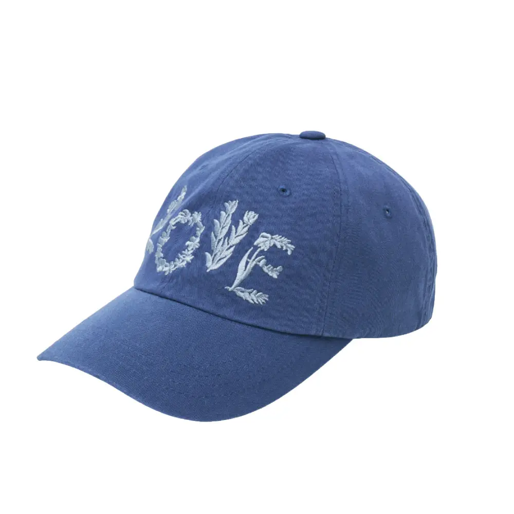 韓國 AFTER PRAY LOVE刺繡水洗棉棒球帽 海軍藍