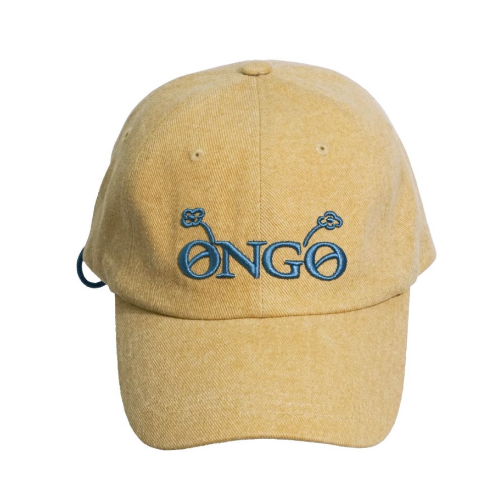 韓國 ONGO Logo Pigment 標誌刺繡水洗棒球帽 黃色