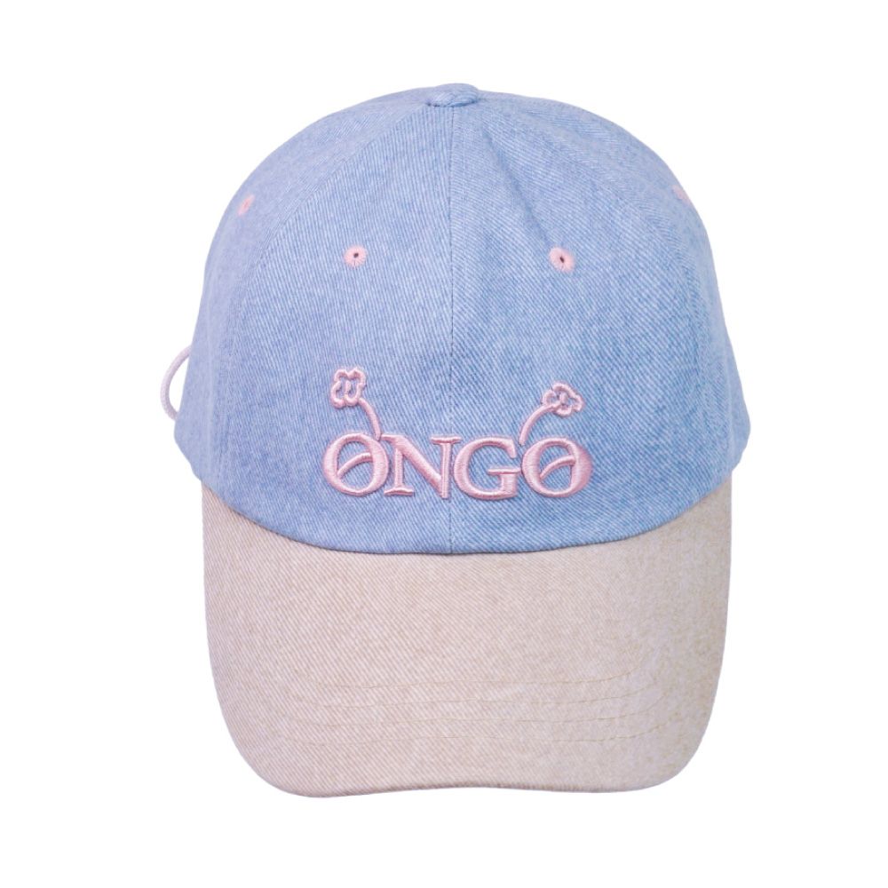 韓國 ONGO Two Tone Logo 雙色標誌刺繡結繩棒球帽 棉花糖色