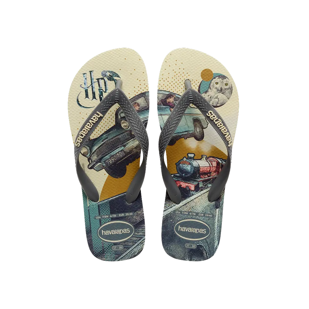 【havaianas 哈瓦仕】拖鞋 Top Harry Potter (4141763-7469U)/ 灰色/ 39/40