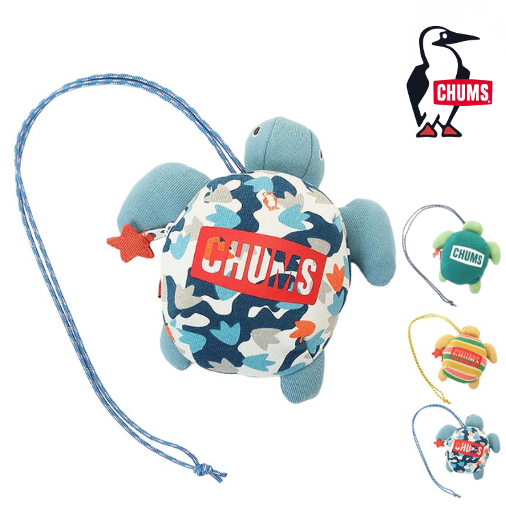 CHUMS Turtle Mini Pouch造型肩背包/ 迷彩藍