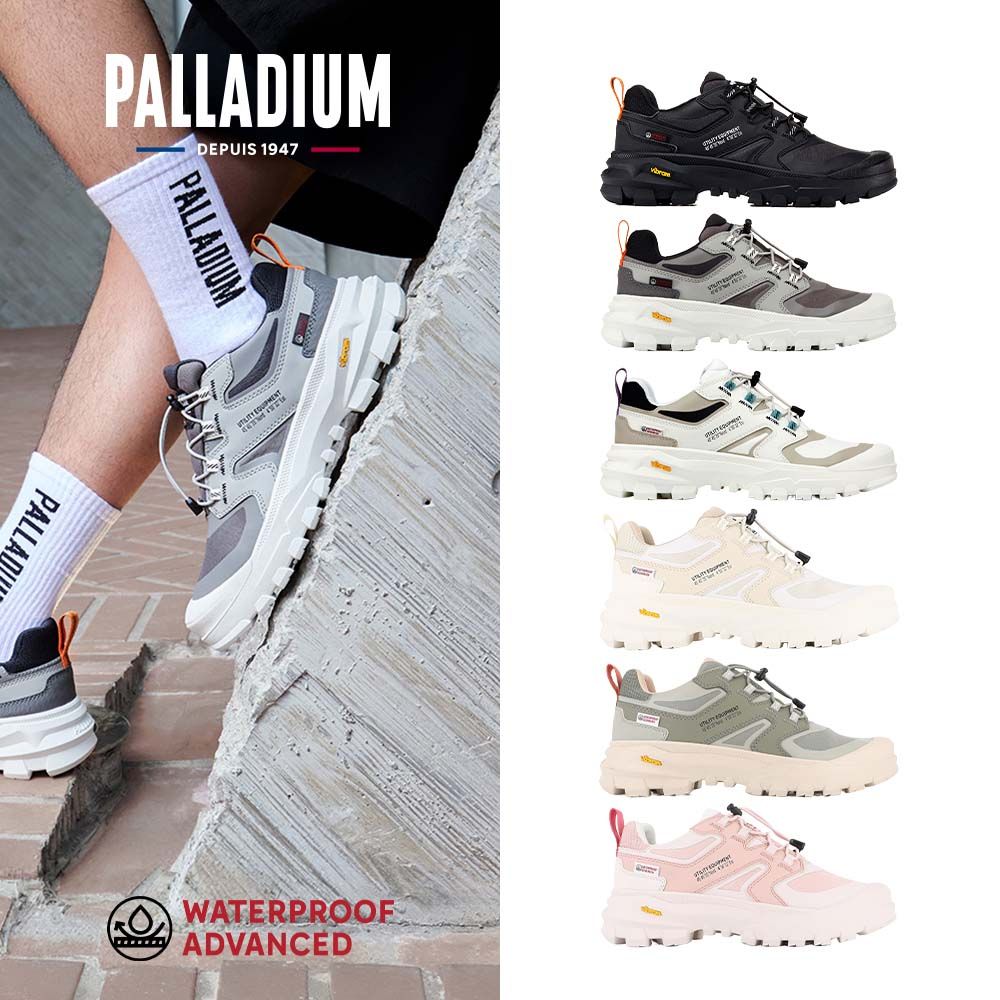 PALLADIUM PALLARIDER LO TX WPA黃金大底赤標低筒防水鞋/休閒鞋-男鞋/女鞋-五色任選/ (B)灰綠/ 5(23cm)