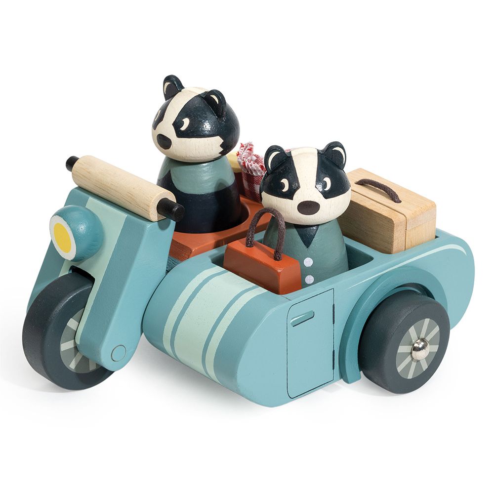 美國Tender Leaf木製玩具/ 獾獾野餐摩托車