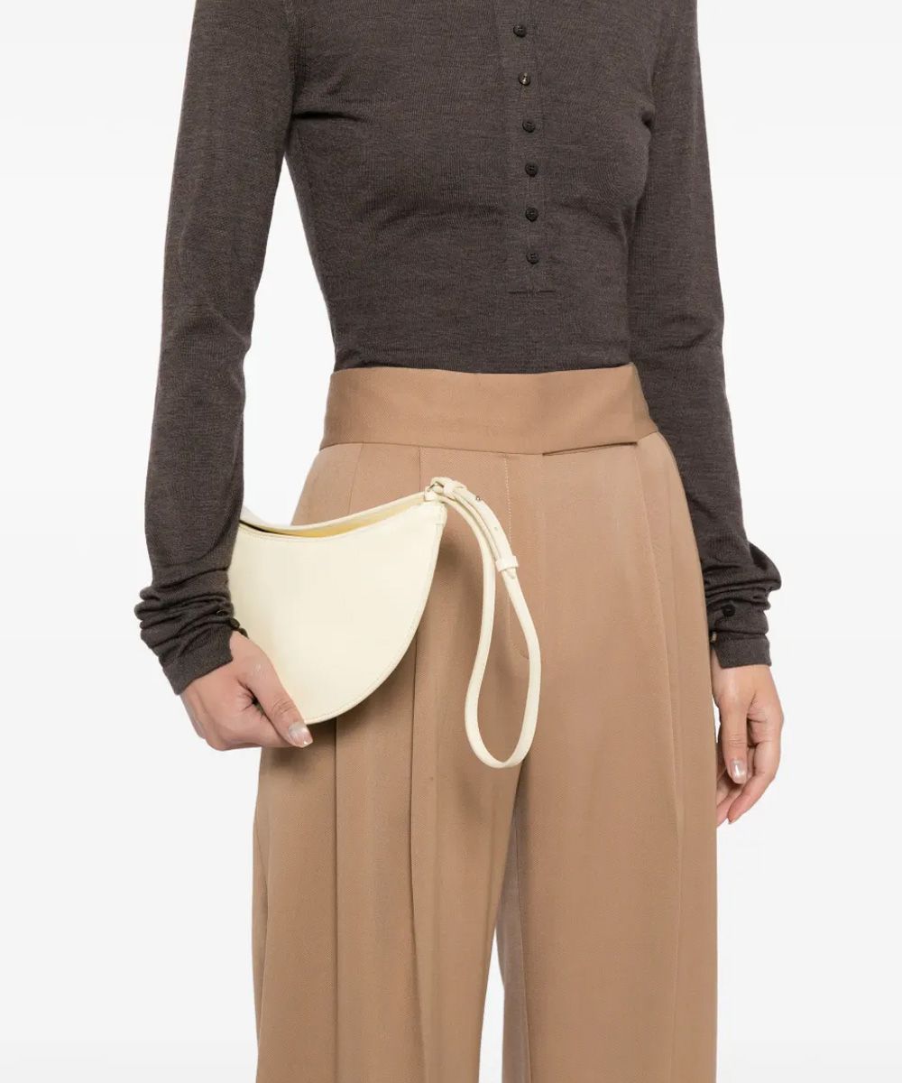 JACQUEMUS CALISSO淺黃彎月手提包