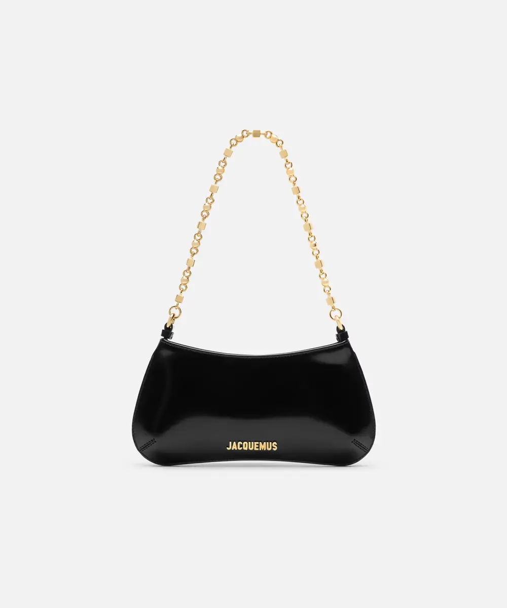 JACQUEMUS Petit Bisou黑色金鍊肩背包