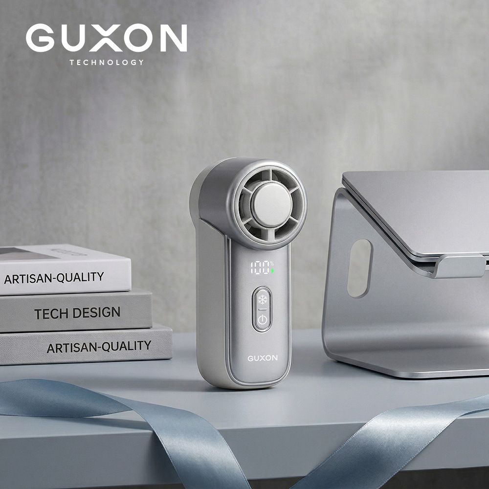 【GUXON古尚】冰心扇 MINI迷你高速手持風扇/ 星霧銀