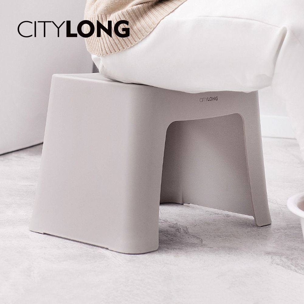 CITYLONG 電腦鍵盤造型椅凳/穿鞋椅/浴椅(矮款)/ 冰河灰(Enter)