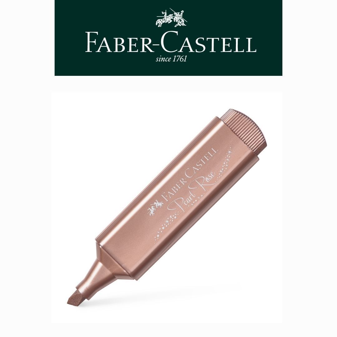 FABER-CASTELL扁頭金屬螢光筆/ 珍珠玫瑰