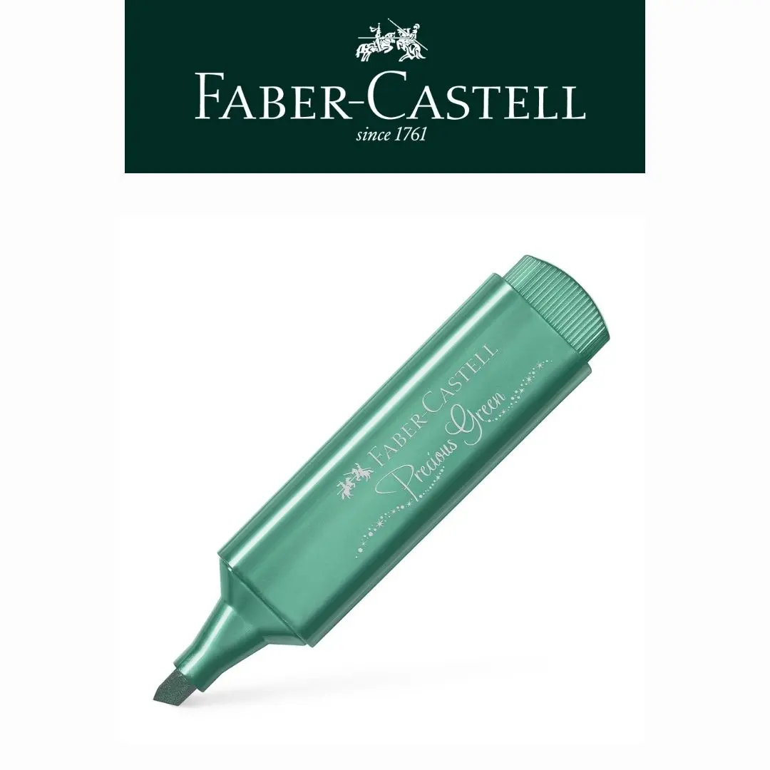 FABER-CASTELL扁頭金屬螢光筆/ 珍珠綠