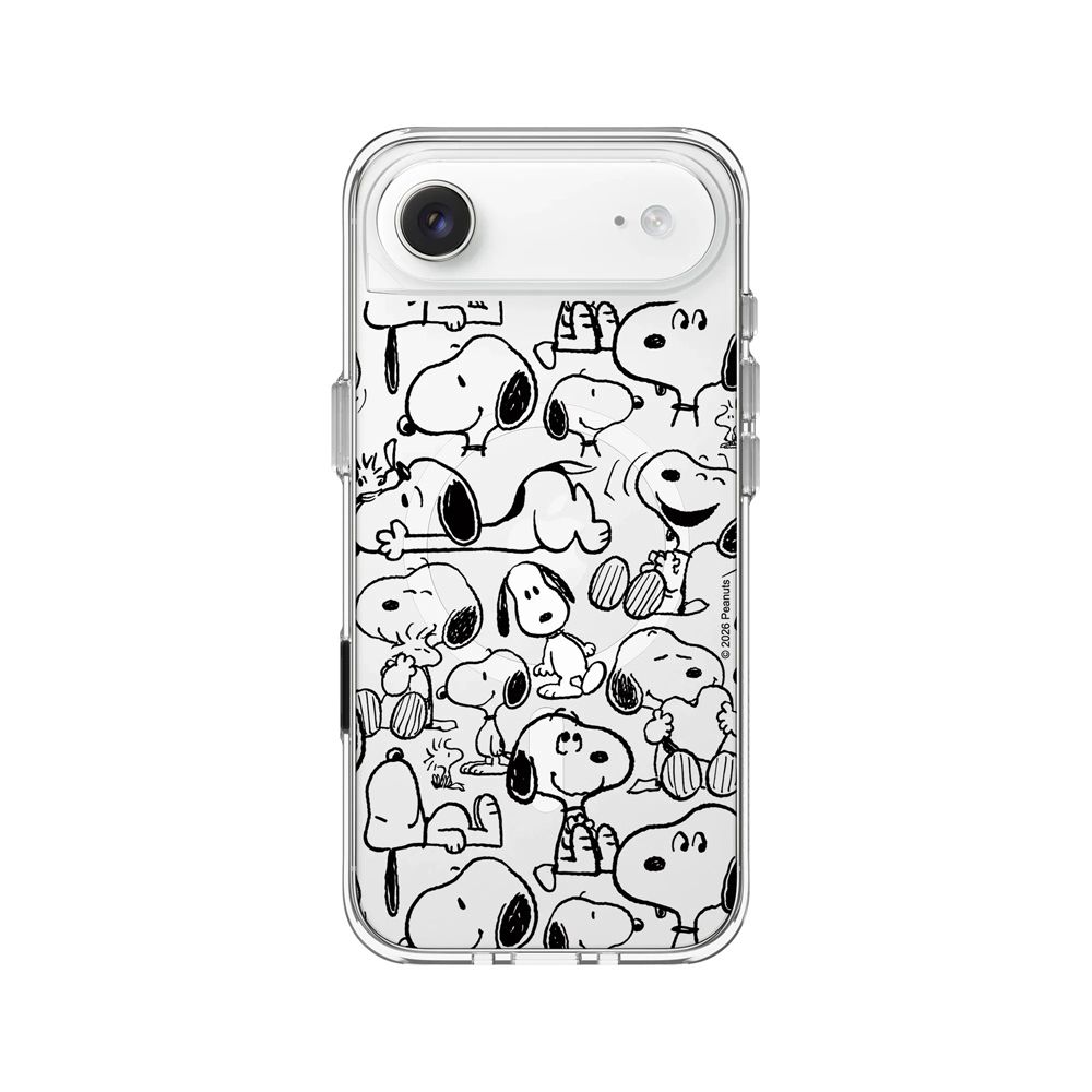 【RHINOSHIELD 犀牛盾】iPhone 系列 Clear MagSafe兼容 抗黃化透明防摔磁吸手機殼/Snoopy 史努比/找我嗎?/ iPhone Air/ 透明色