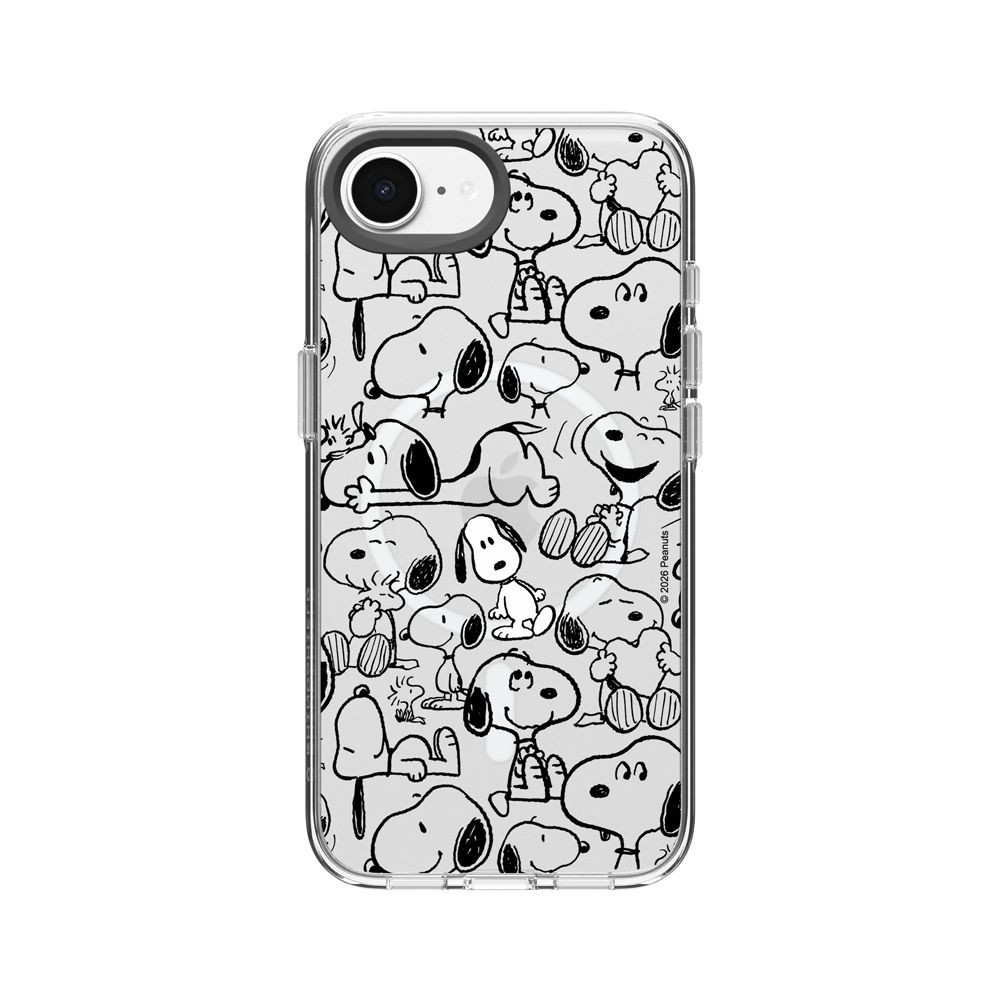 【RHINOSHIELD 犀牛盾】iPhone 系列 Clear MagSafe兼容 抗黃化透明防摔磁吸手機殼/Snoopy 史努比/找我嗎?/ iPhone 16e/17e/ 透明色