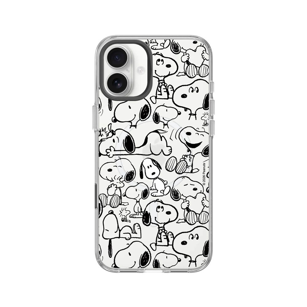 【RHINOSHIELD 犀牛盾】iPhone 系列 Clear MagSafe兼容 抗黃化透明防摔磁吸手機殼/Snoopy 史努比/找我嗎?/ iPhone 16 Plus/ 透明色