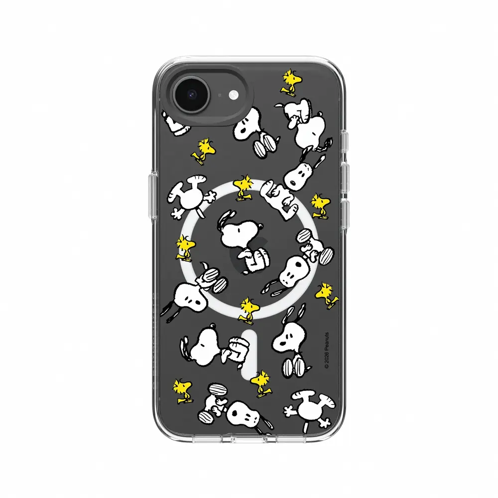 【RHINOSHIELD 犀牛盾】iPhone 系列 Clear MagSafe兼容 抗黃化透明防摔磁吸手機殼/Snoopy 史努比/滿天飛/ iPhone 16e/17e/ 透明色