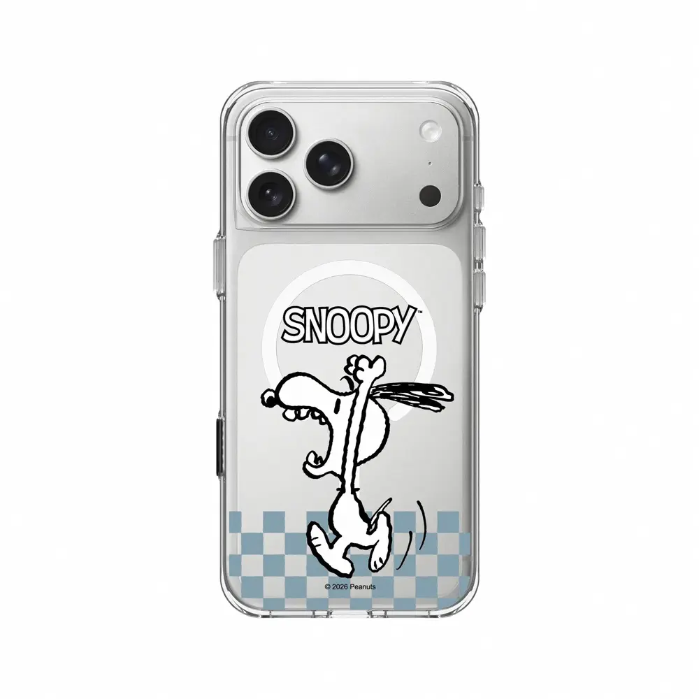 【RHINOSHIELD 犀牛盾】iPhone 系列 Clear MagSafe兼容 抗黃化透明防摔磁吸手機殼/Snoopy 史努比/吶喊/ iPhone 17 Pro Max/ 透明色
