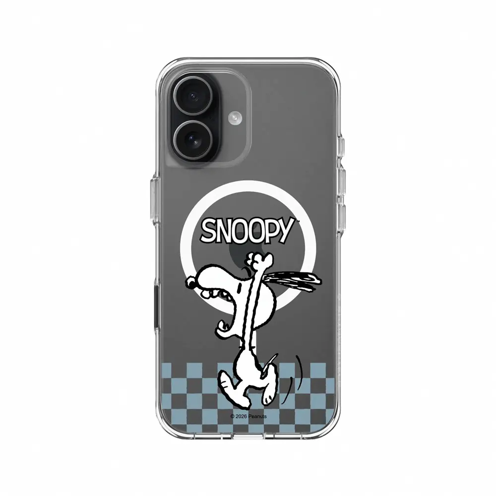 【RHINOSHIELD 犀牛盾】iPhone 系列 Clear MagSafe兼容 抗黃化透明防摔磁吸手機殼/Snoopy 史努比/吶喊/ iPhone 17/ 透明色
