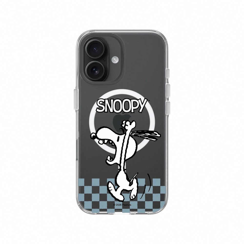 【RHINOSHIELD 犀牛盾】iPhone 系列 Clear MagSafe兼容 抗黃化透明防摔磁吸手機殼/Snoopy 史努比/吶喊/ iPhone 16/ 透明色