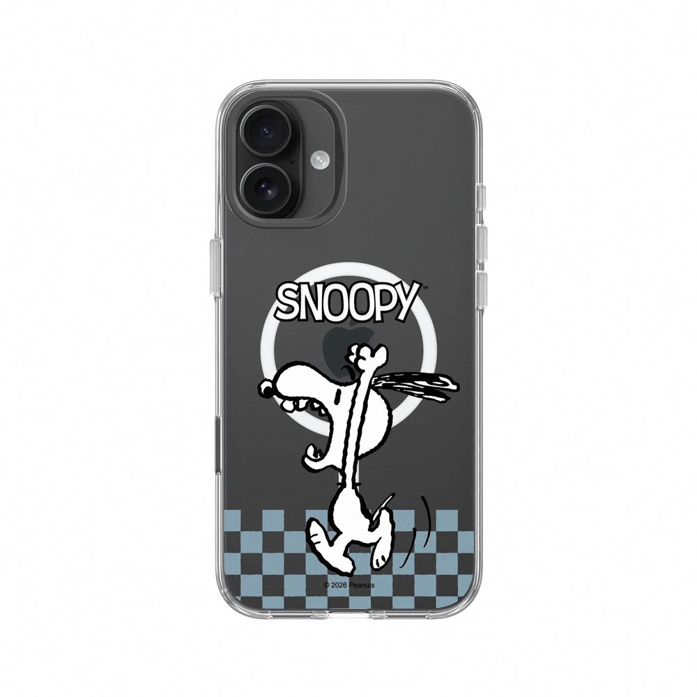 【RHINOSHIELD 犀牛盾】iPhone 系列 Clear MagSafe兼容 抗黃化透明防摔磁吸手機殼/Snoopy 史努比/吶喊/ iPhone 16 Plus/ 透明色