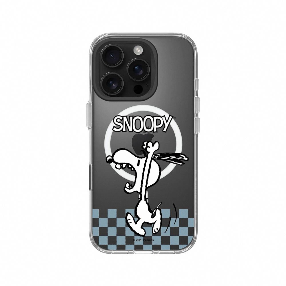 【RHINOSHIELD 犀牛盾】iPhone 系列 Clear MagSafe兼容 抗黃化透明防摔磁吸手機殼/Snoopy 史努比/吶喊/ iPhone 16 Pro/ 透明色
