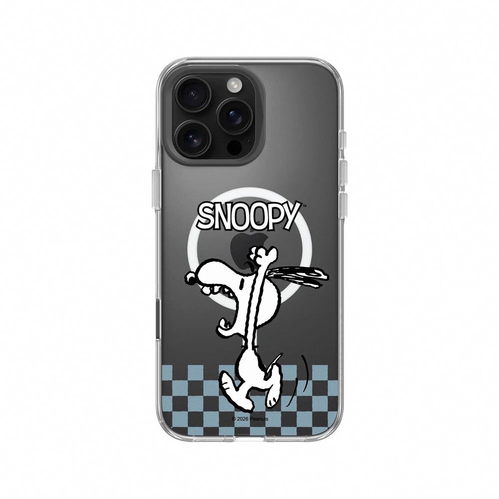 【RHINOSHIELD 犀牛盾】iPhone 系列 Clear MagSafe兼容 抗黃化透明防摔磁吸手機殼/Snoopy 史努比/吶喊/ iPhone 16 Pro Max/ 透明色