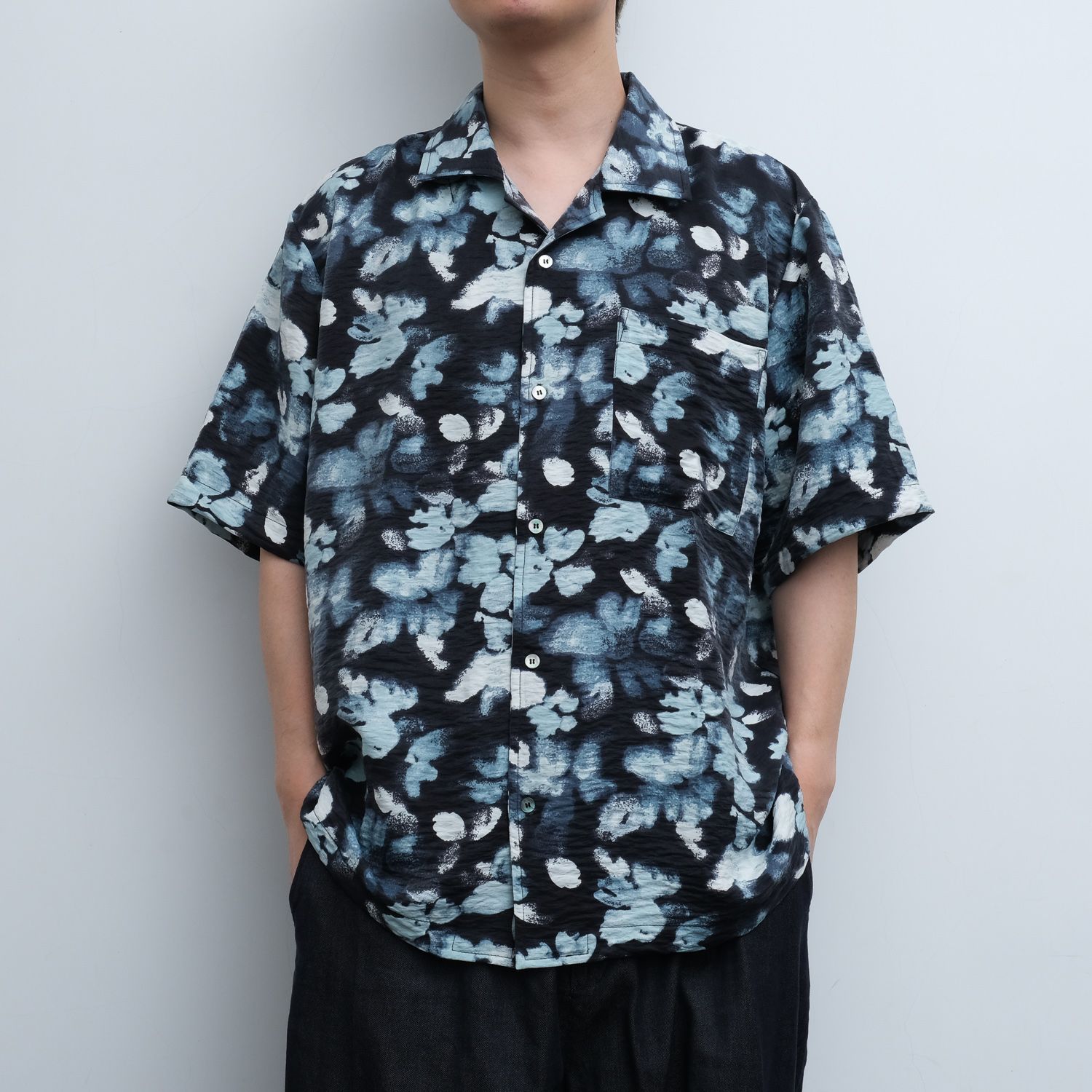 KAI KAI "Insomnia" 繁花夜天絲麻古巴襯衫