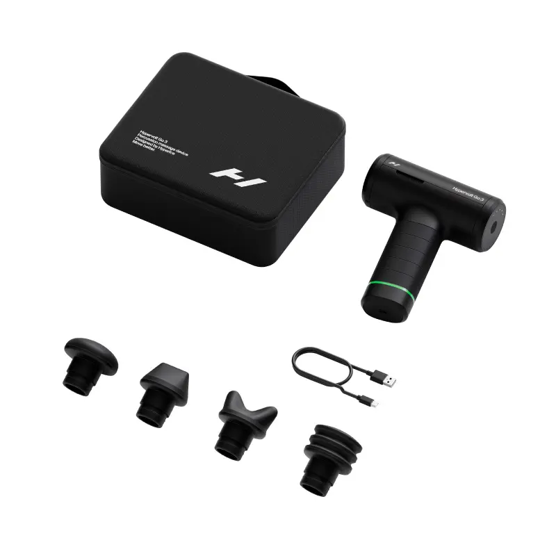 【Hyperice】Hypervolt Go 3 無線震動按摩槍+按摩頭組合(4入)