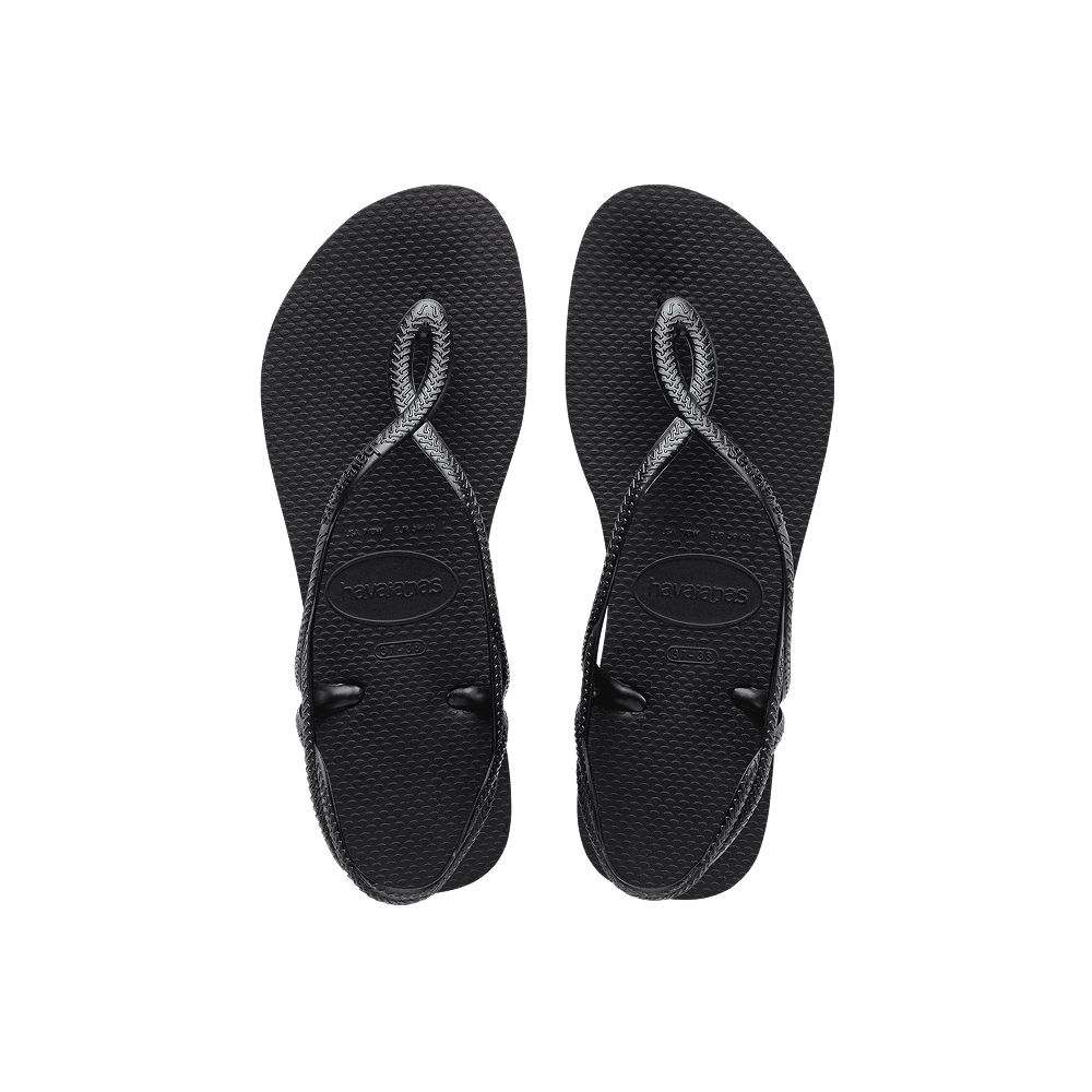 【havaianas 哈瓦仕】涼鞋 Luna (4129697-0090W)/ 黑色/ 35/36