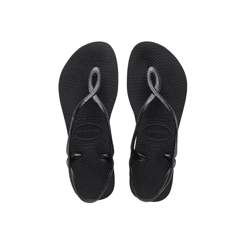 【havaianas 哈瓦仕】涼鞋 Luna (4129697-0090W)/ 黑色/ 39/40