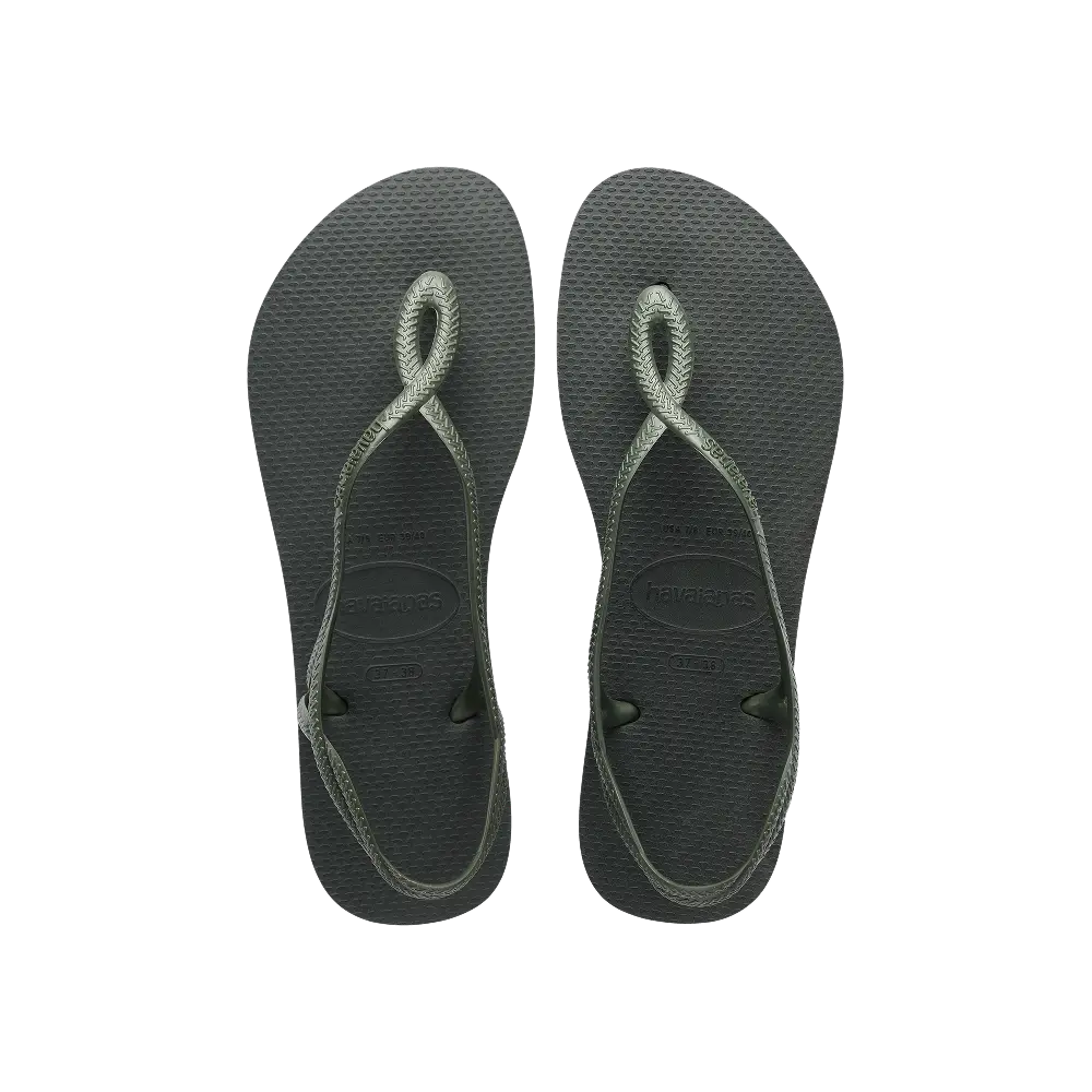 【havaianas 哈瓦仕】涼鞋 Luna (4129697-4896W)/ 墨綠色/ 39/40