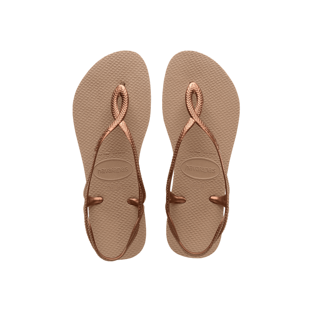 【havaianas 哈瓦仕】涼鞋 Luna (4129697-5282W)/ 玫瑰金/ 35/36