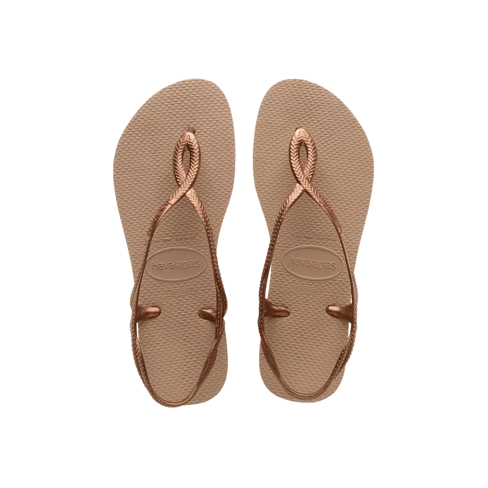 【havaianas 哈瓦仕】涼鞋 Luna (4129697-5282W)/ 玫瑰金/ 37/38