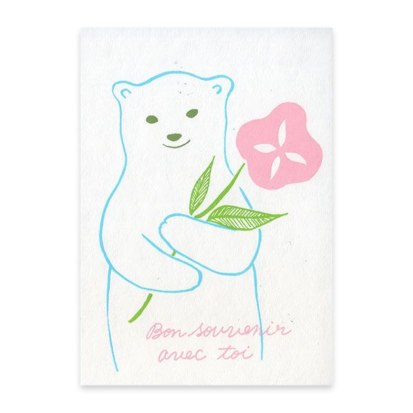 日本 dimanche 明信片/ 白熊/ 和你一起的快樂回憶