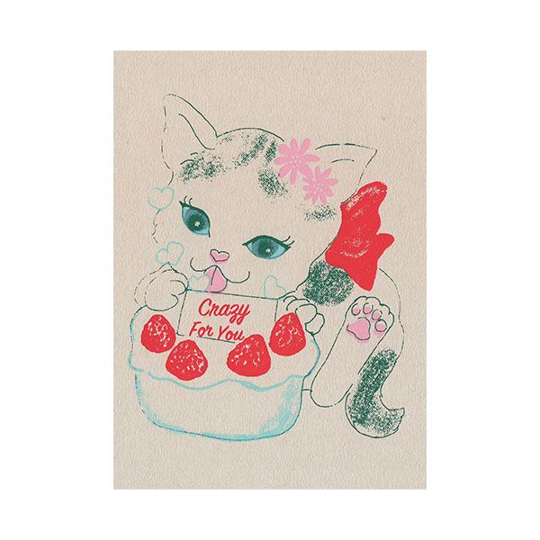 日本 dimanche 明信片/ 瘋狂小貓/ 為你瘋狂