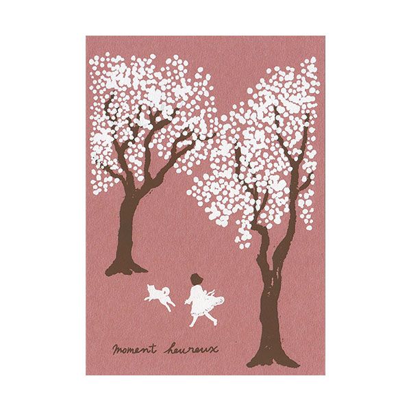 日本 dimanche 明信片/ 和狗一起/ 幸福的時間