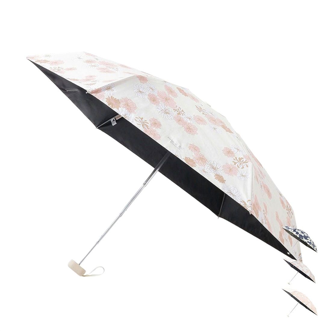 日本 PAUL & JOE ACCESSOIRES 迷你UV99.9晴雨兩用折傘/ Chrysanthemum White