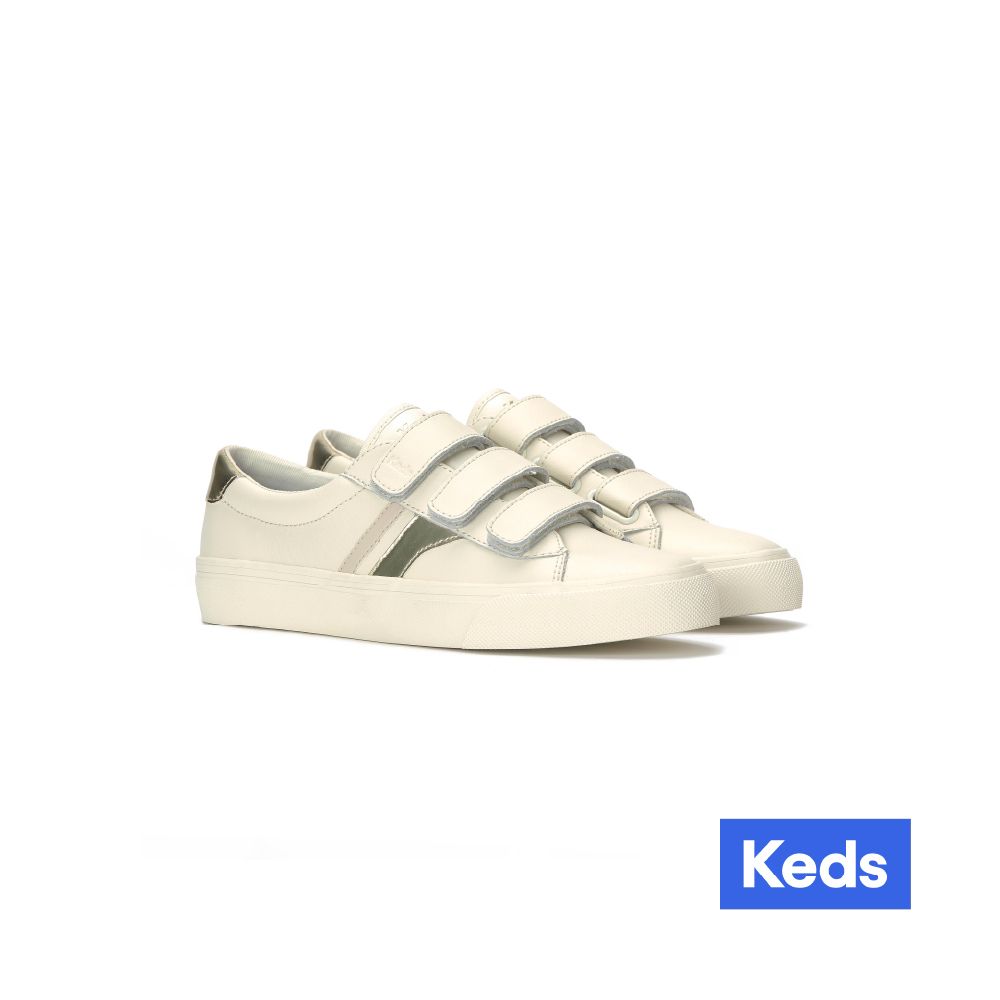 Keds JUMP KICK V 皮革魔鬼氈休閒鞋 WH68937/ US7.5(24.5CM)